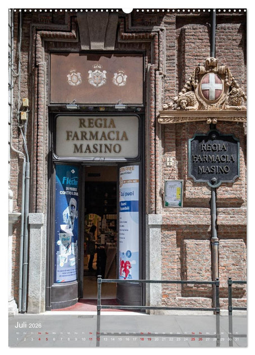 Turin. Geschichte und Architektur. (CALVENDO Premium Wandkalender 2026)