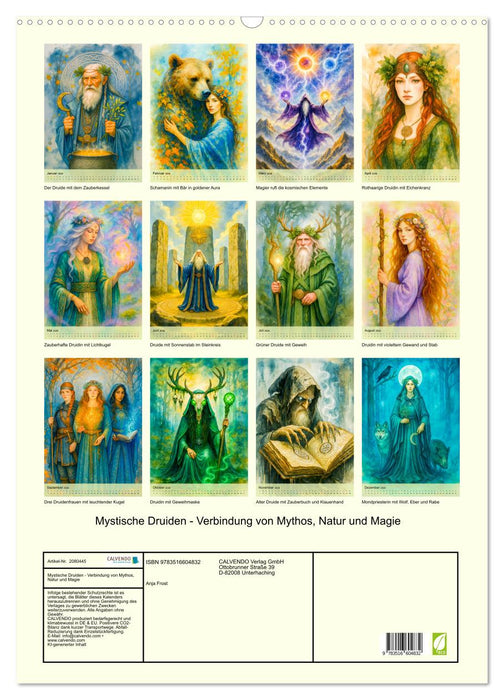 Mystische Druiden - Verbindung von Mythos, Natur und Magie (CALVENDO Wandkalender 2026)