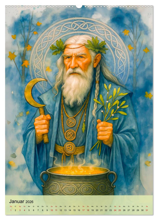 Mystische Druiden - Verbindung von Mythos, Natur und Magie (CALVENDO Wandkalender 2026)