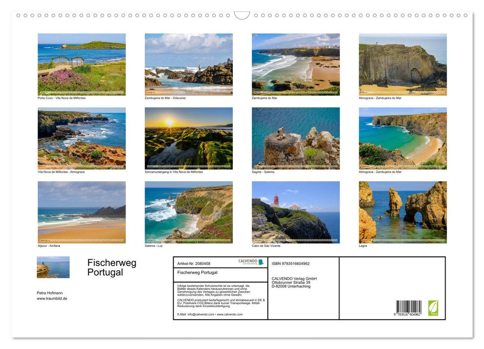 Fischerweg Portugal (CALVENDO Wandkalender 2026)