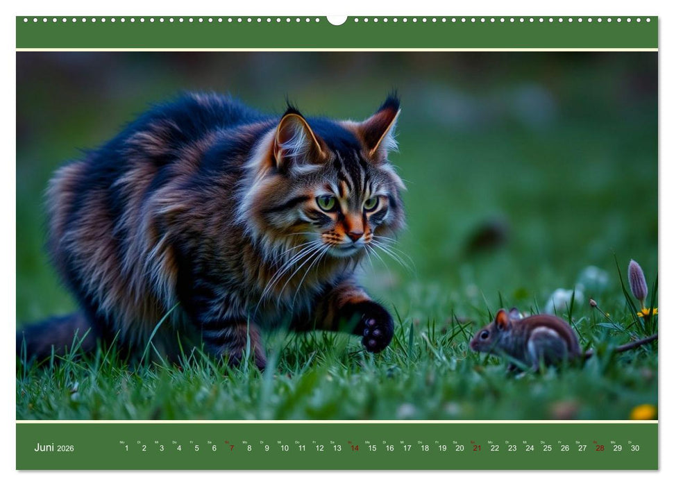 Maine Coon - Intelligent und verspielt (CALVENDO Wandkalender 2026)