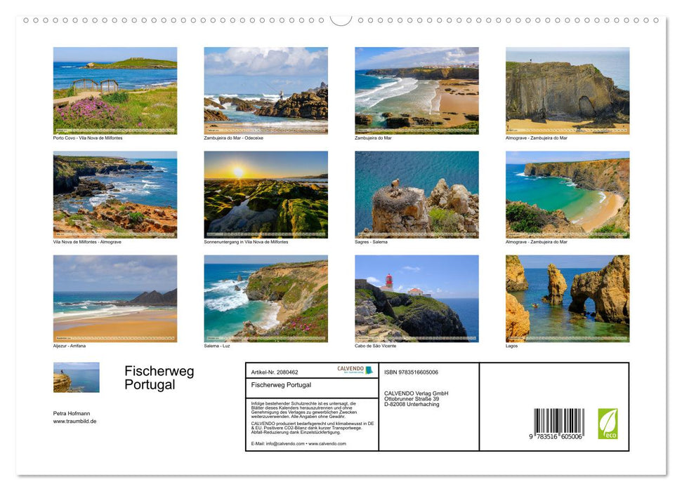 Fischerweg Portugal (CALVENDO Premium Wandkalender 2026)