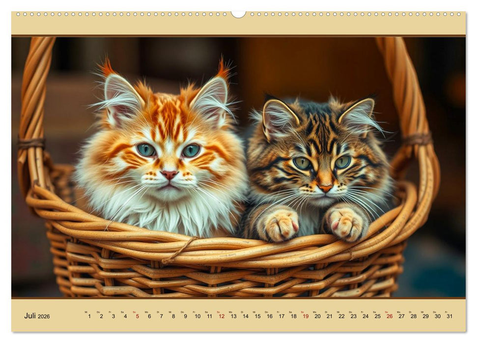 Maine Coon - Intelligent und verspielt (CALVENDO Premium Wandkalender 2026)