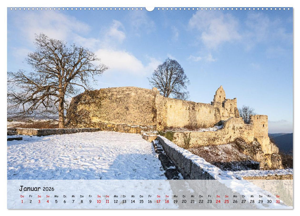 Festungen und Schlösser auf der Schwäbischen Alb (CALVENDO Wandkalender 2026)