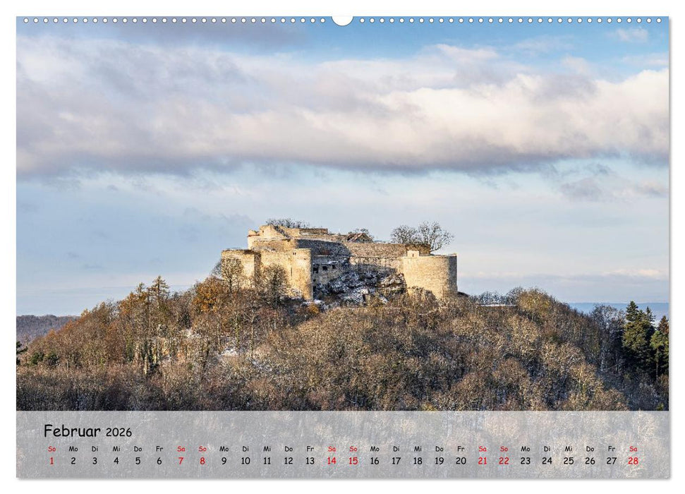 Festungen und Schlösser auf der Schwäbischen Alb (CALVENDO Premium Wandkalender 2026)