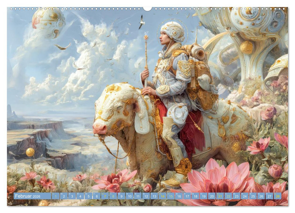 Tierparadies - Tierische Fantasiewelten (CALVENDO Wandkalender 2026)