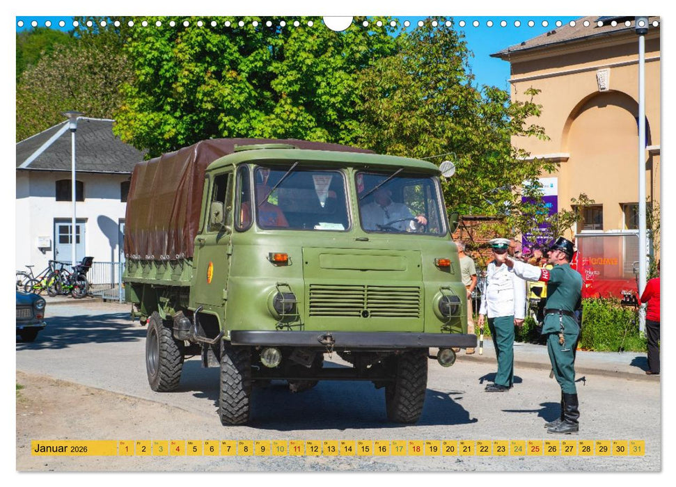 Duroplast & Diesel - DDR Fahrzeuge die keiner vergisst von Tanja Riedel (CALVENDO Wandkalender 2026)
