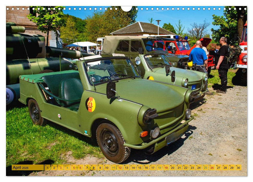Duroplast & Diesel - DDR Fahrzeuge die keiner vergisst von Tanja Riedel (CALVENDO Wandkalender 2026)
