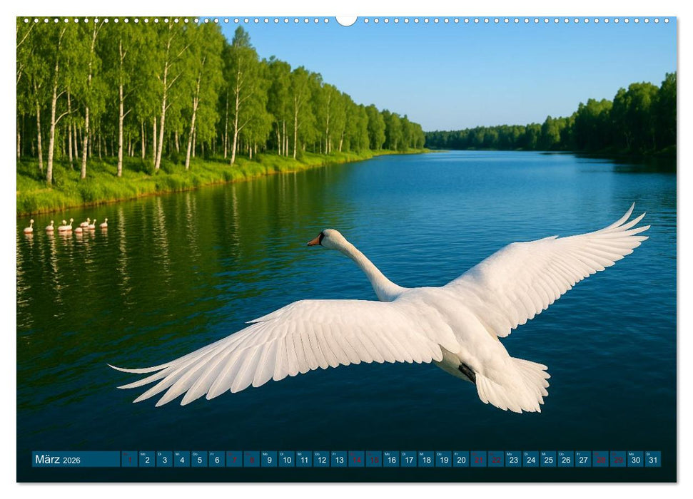 Über dem Vogelflug (CALVENDO Premium Wandkalender 2026)