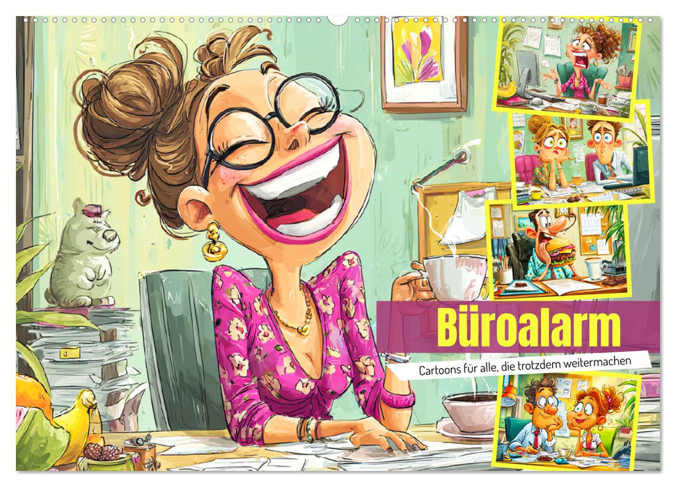 Büroalarm. Cartoons für alle, die trotzdem weitermachen (CALVENDO Wandkalender 2026)