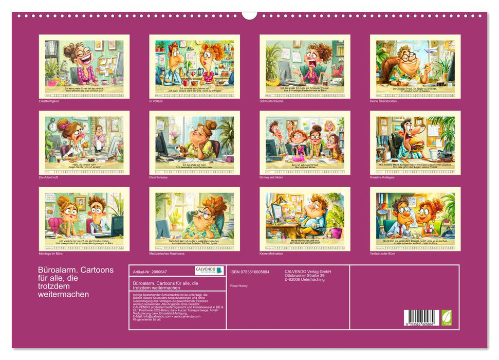 Büroalarm. Cartoons für alle, die trotzdem weitermachen (CALVENDO Wandkalender 2026)