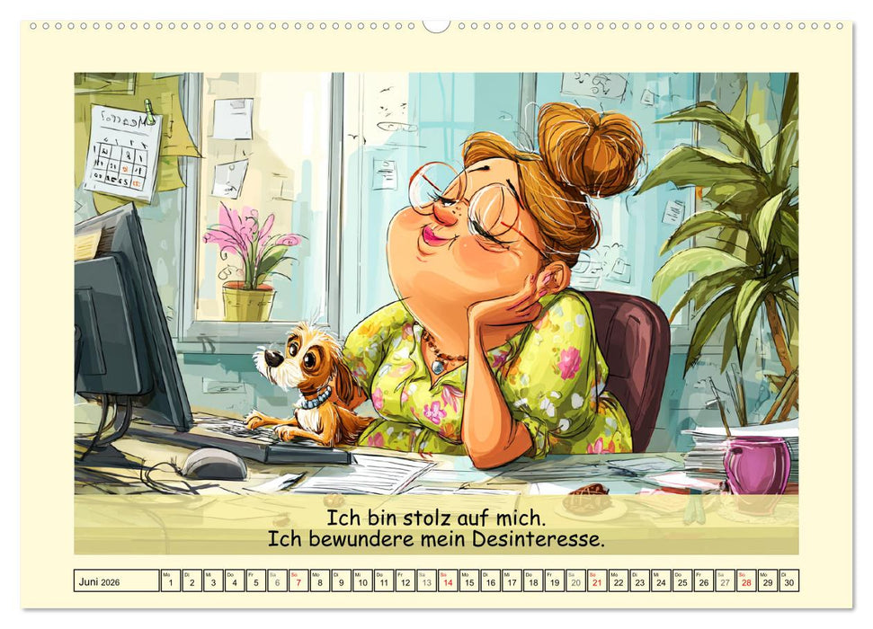 Büroalarm. Cartoons für alle, die trotzdem weitermachen (CALVENDO Wandkalender 2026)