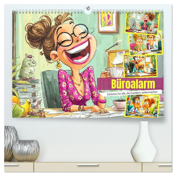 Büroalarm. Cartoons für alle, die trotzdem weitermachen (CALVENDO Premium Wandkalender 2026)