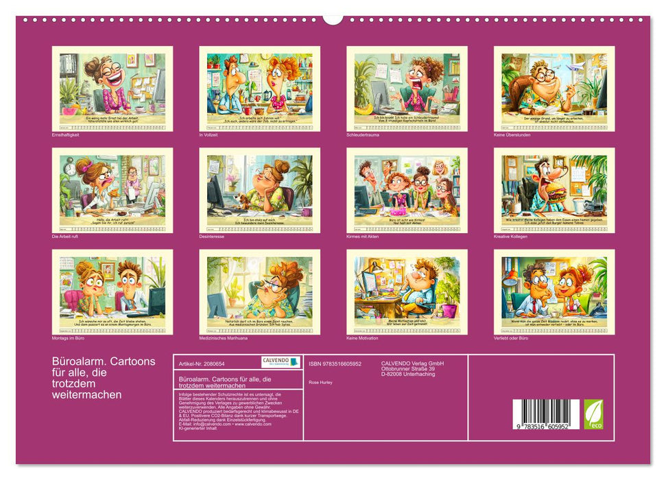 Büroalarm. Cartoons für alle, die trotzdem weitermachen (CALVENDO Premium Wandkalender 2026)