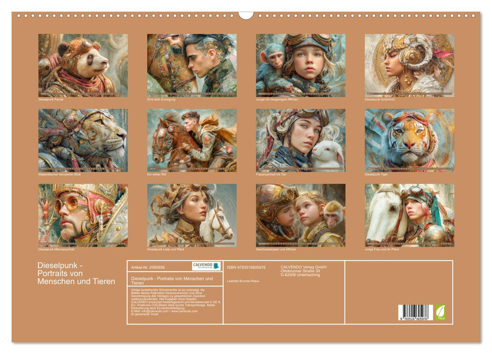 Dieselpunk - Portraits von Menschen und Tieren (CALVENDO Wandkalender 2026)