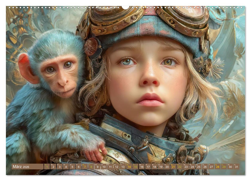 Dieselpunk - Portraits von Menschen und Tieren (CALVENDO Wandkalender 2026)