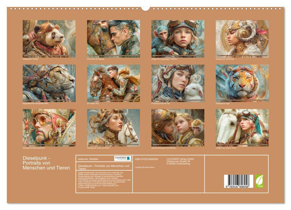 Dieselpunk - Portraits von Menschen und Tieren (CALVENDO Premium Wandkalender 2026)