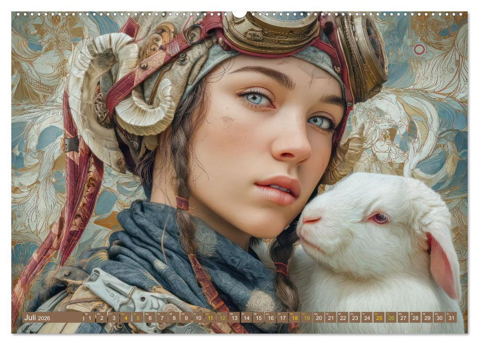 Dieselpunk - Portraits von Menschen und Tieren (CALVENDO Premium Wandkalender 2026)