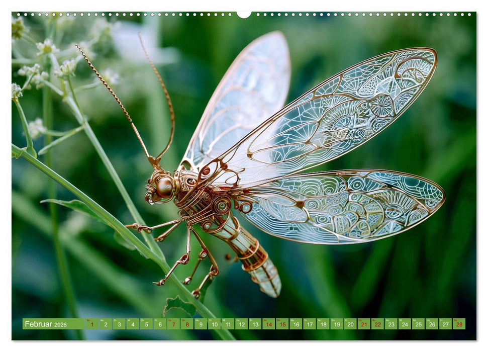 Insecta Mechanica. Fantastische Flügelwesen zwischen Technik und Natur (CALVENDO Premium Wandkalender 2026)