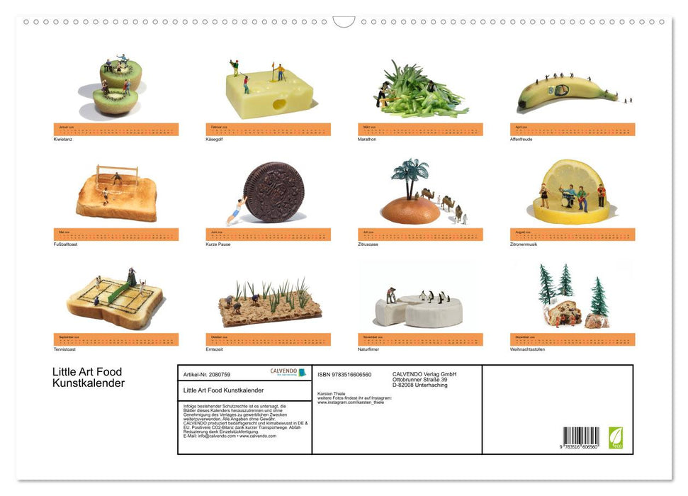 Little Art Food Kunstkalender (CALVENDO Wandkalender 2026)