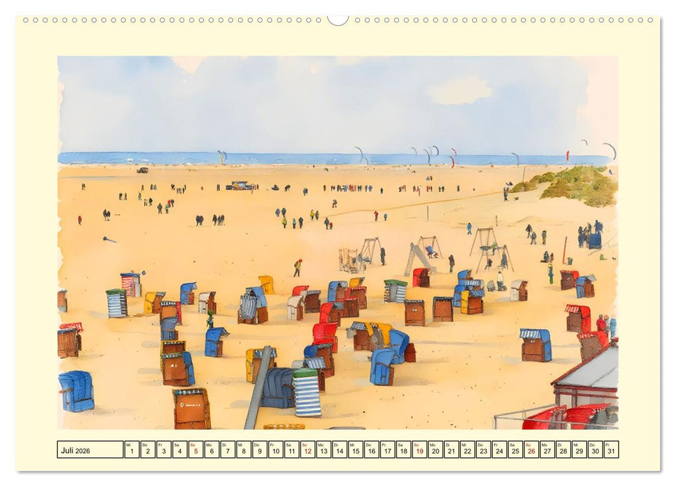 BORKUM Perle der Nordsee (CALVENDO Premium Wandkalender 2026)