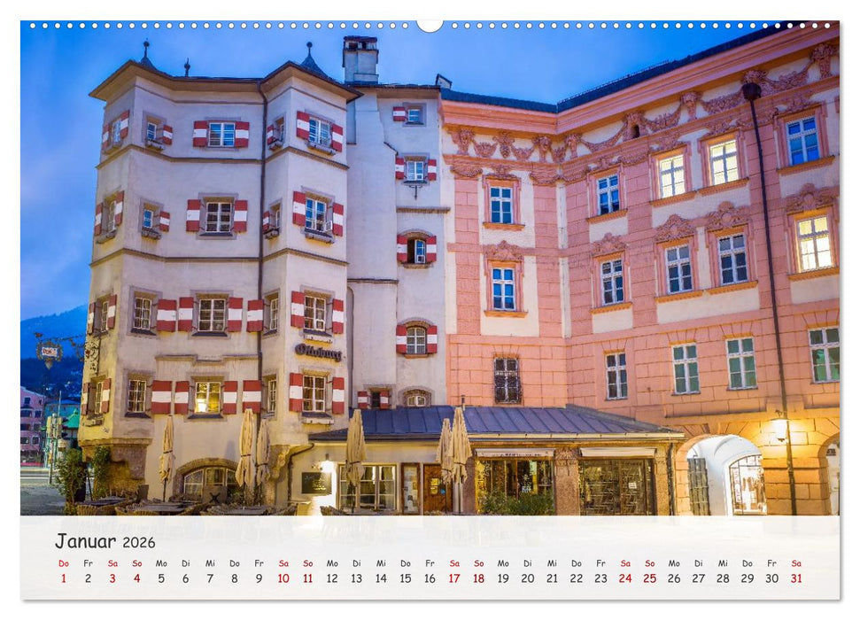Innsbruck - Die schöne Hauptstadt Tirols (CALVENDO Wandkalender 2026)
