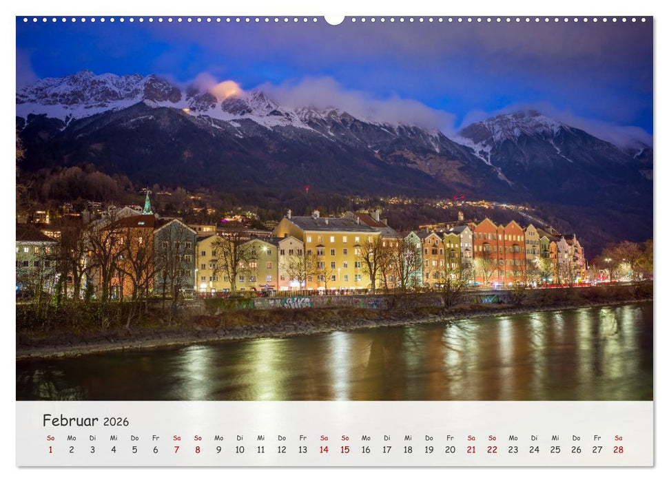 Innsbruck - Die schöne Hauptstadt Tirols (CALVENDO Wandkalender 2026)