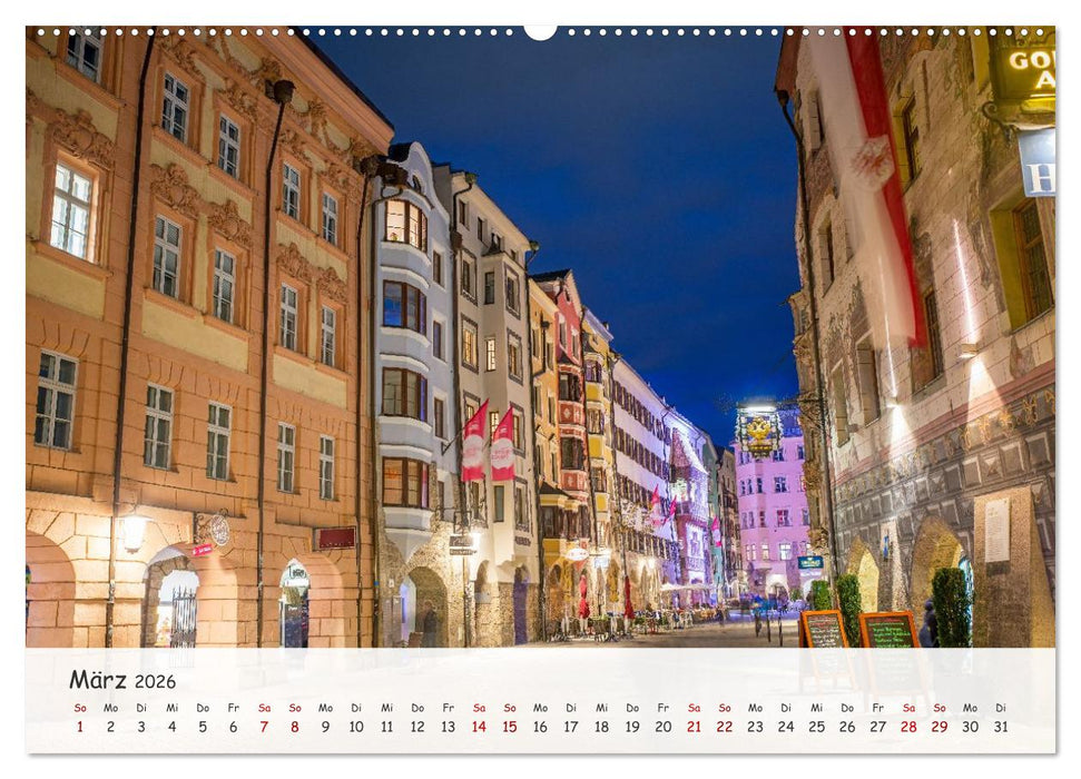 Innsbruck - Die schöne Hauptstadt Tirols (CALVENDO Wandkalender 2026)