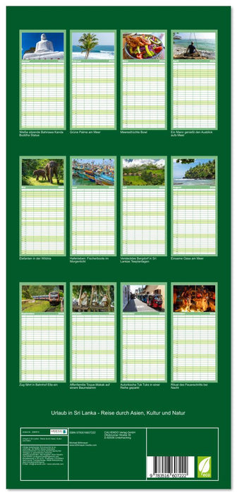 Urlaub in Sri Lanka - Reise durch Asien, Kultur und Natur (CALVENDO Familienplaner 2026)
