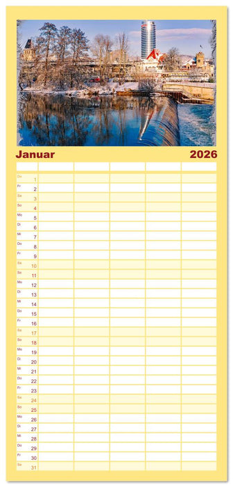 Jena attraktiv (CALVENDO Familienplaner 2026)