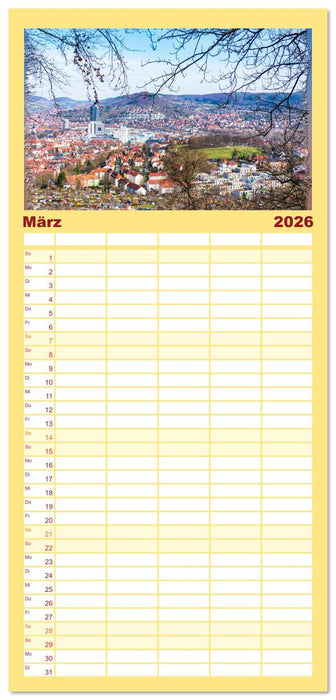 Jena attraktiv (CALVENDO Familienplaner 2026)