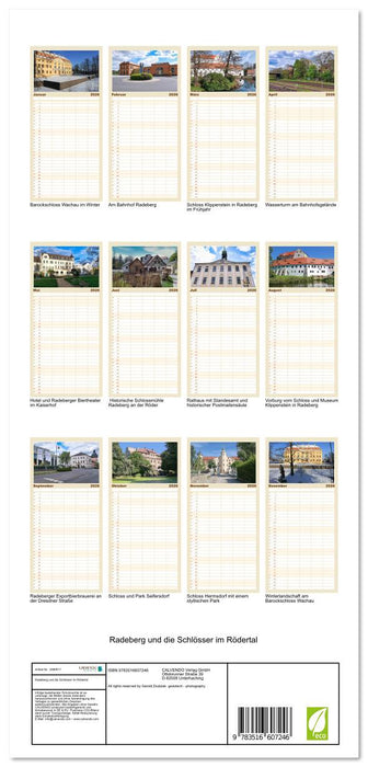 Radeberg und die Schlösser im Rödertal (CALVENDO Familienplaner 2026)