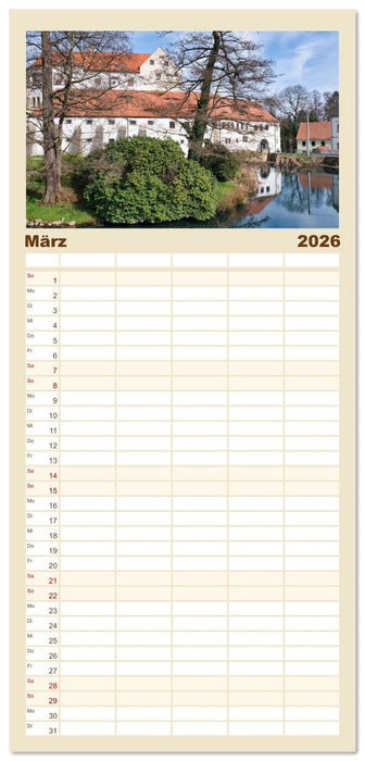 Radeberg und die Schlösser im Rödertal (CALVENDO Familienplaner 2026)