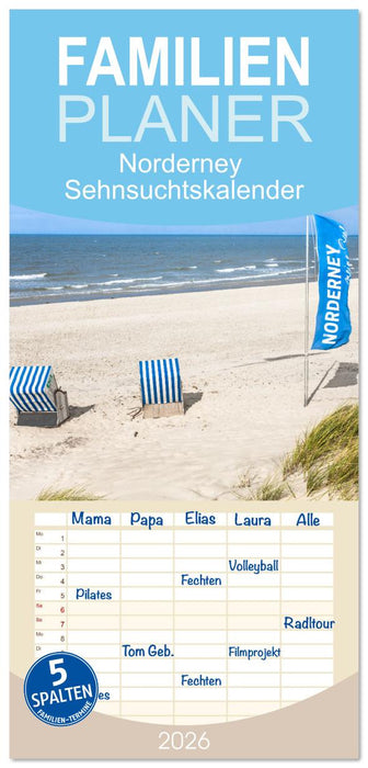 Norderney Sehnsuchtskalender (CALVENDO Familienplaner 2026)