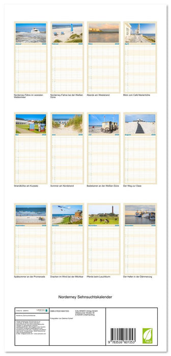 Norderney Sehnsuchtskalender (CALVENDO Familienplaner 2026)