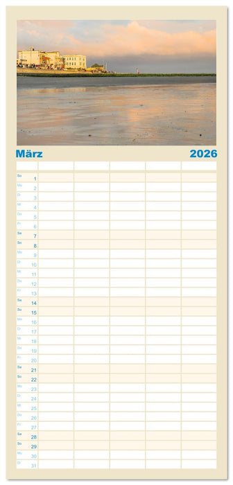 Norderney Sehnsuchtskalender (CALVENDO Familienplaner 2026)
