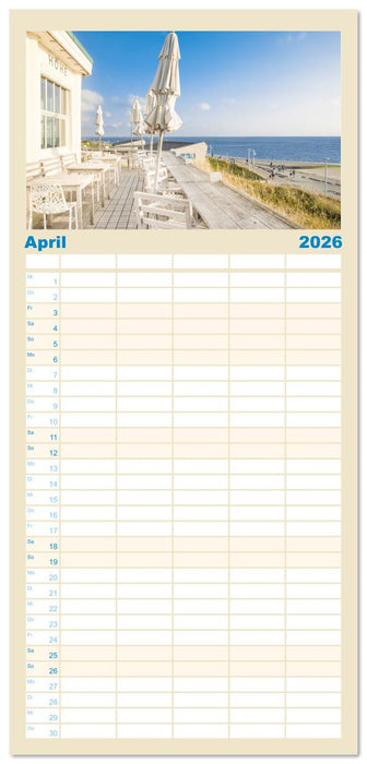 Norderney Sehnsuchtskalender (CALVENDO Familienplaner 2026)