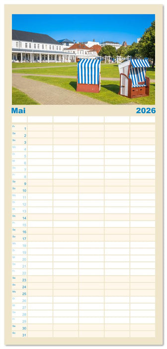 Norderney Sehnsuchtskalender (CALVENDO Familienplaner 2026)
