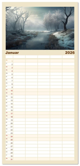 Himmlische Landschaften des Lichts (CALVENDO Familienplaner 2026)