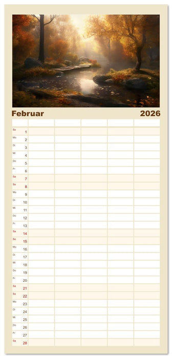 Himmlische Landschaften des Lichts (CALVENDO Familienplaner 2026)