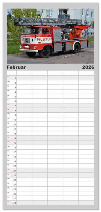 DDR Feuerwehr Klassiker (CALVENDO Familienplaner 2026)