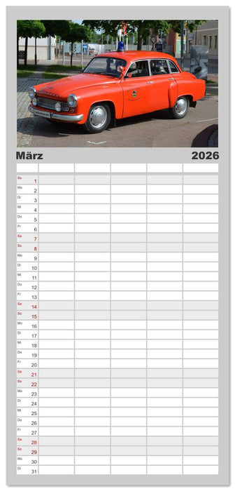 DDR Feuerwehr Klassiker (CALVENDO Familienplaner 2026)