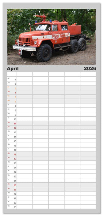 DDR Feuerwehr Klassiker (CALVENDO Familienplaner 2026)