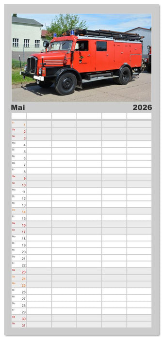 DDR Feuerwehr Klassiker (CALVENDO Familienplaner 2026)