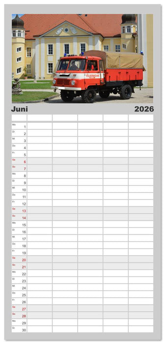 DDR Feuerwehr Klassiker (CALVENDO Familienplaner 2026)