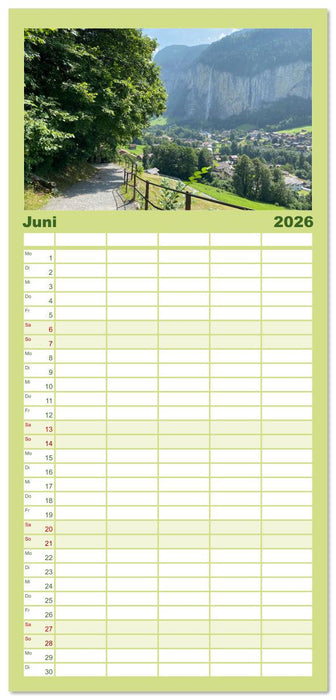 Alpenauszeit - Bergpause fürs Herz (CALVENDO Familienplaner 2026)