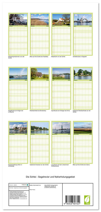 Die Schlei - Segelrevier und Naherholungsgebiet (CALVENDO Familienplaner 2026)