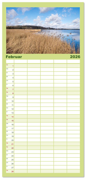 Die Schlei - Segelrevier und Naherholungsgebiet (CALVENDO Familienplaner 2026)