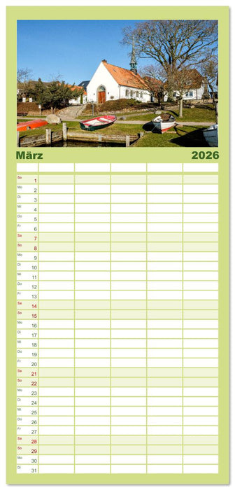 Die Schlei - Segelrevier und Naherholungsgebiet (CALVENDO Familienplaner 2026)