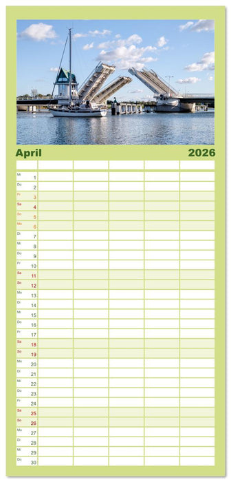 Die Schlei - Segelrevier und Naherholungsgebiet (CALVENDO Familienplaner 2026)